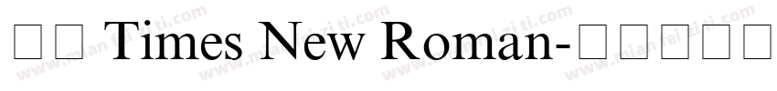 字形 Times New Roman字体转换